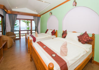 Beachfront Roon with two double beds