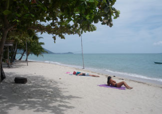 WHITE SAND AND NICE BEACH