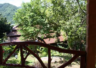 View from Hill's Bungalow's balcony