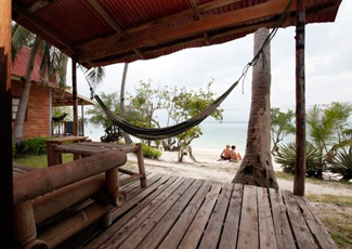 Beachfront Air-Con Bungalow Balcony View