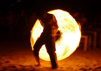 Full Moon Party Fire Poi Sticks