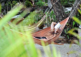 Relaxing in a Hammock