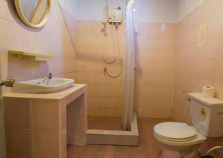 Fan Room Toilet with Hot Shower