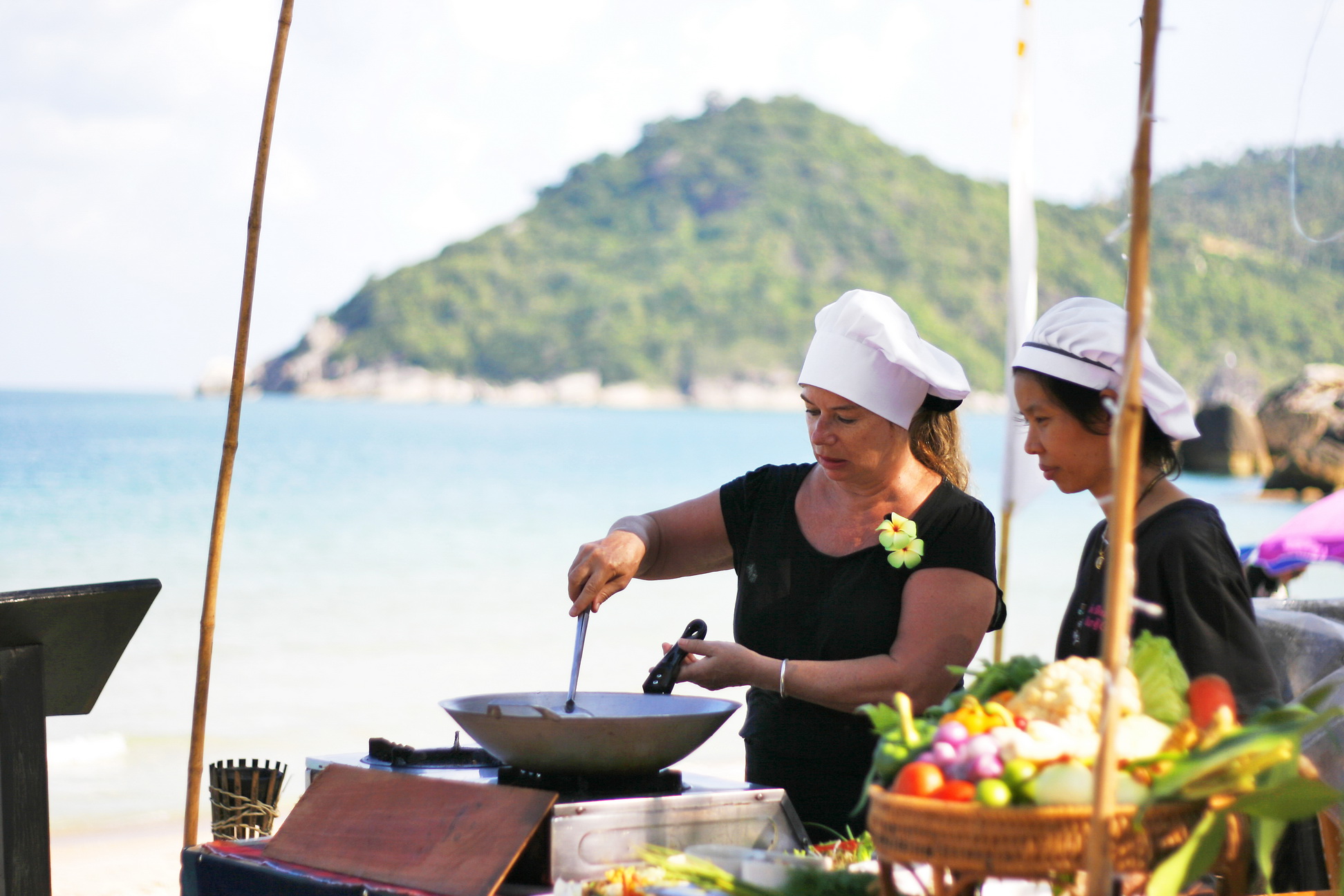 Watch the Chef Cooking on the Beach