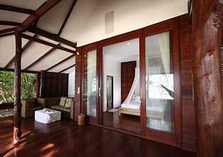 Tropical Beach Bungalow Balcony