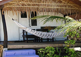 Outside Bungalow with Hammock