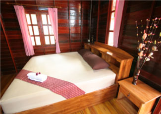 Inside Wooden Fan Bungalow