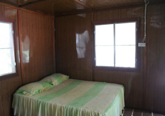 Inside bungalow