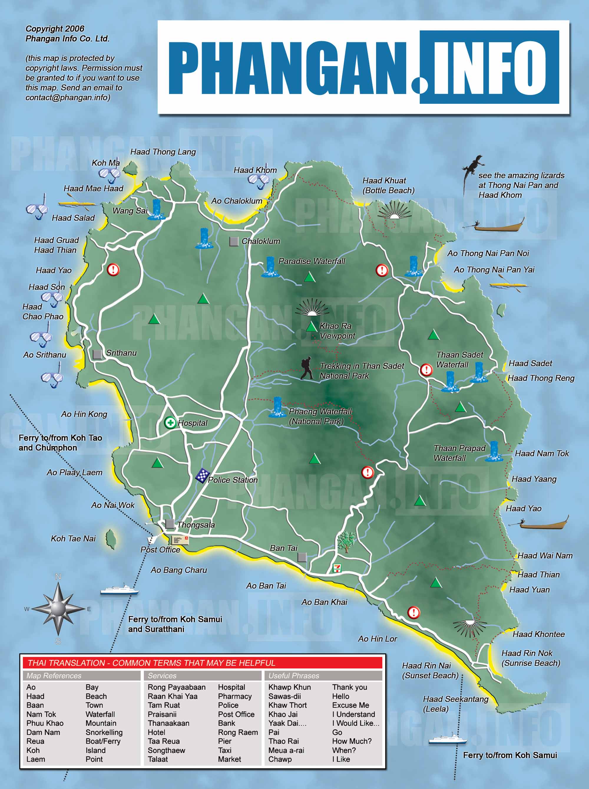 Koh Phangan Map